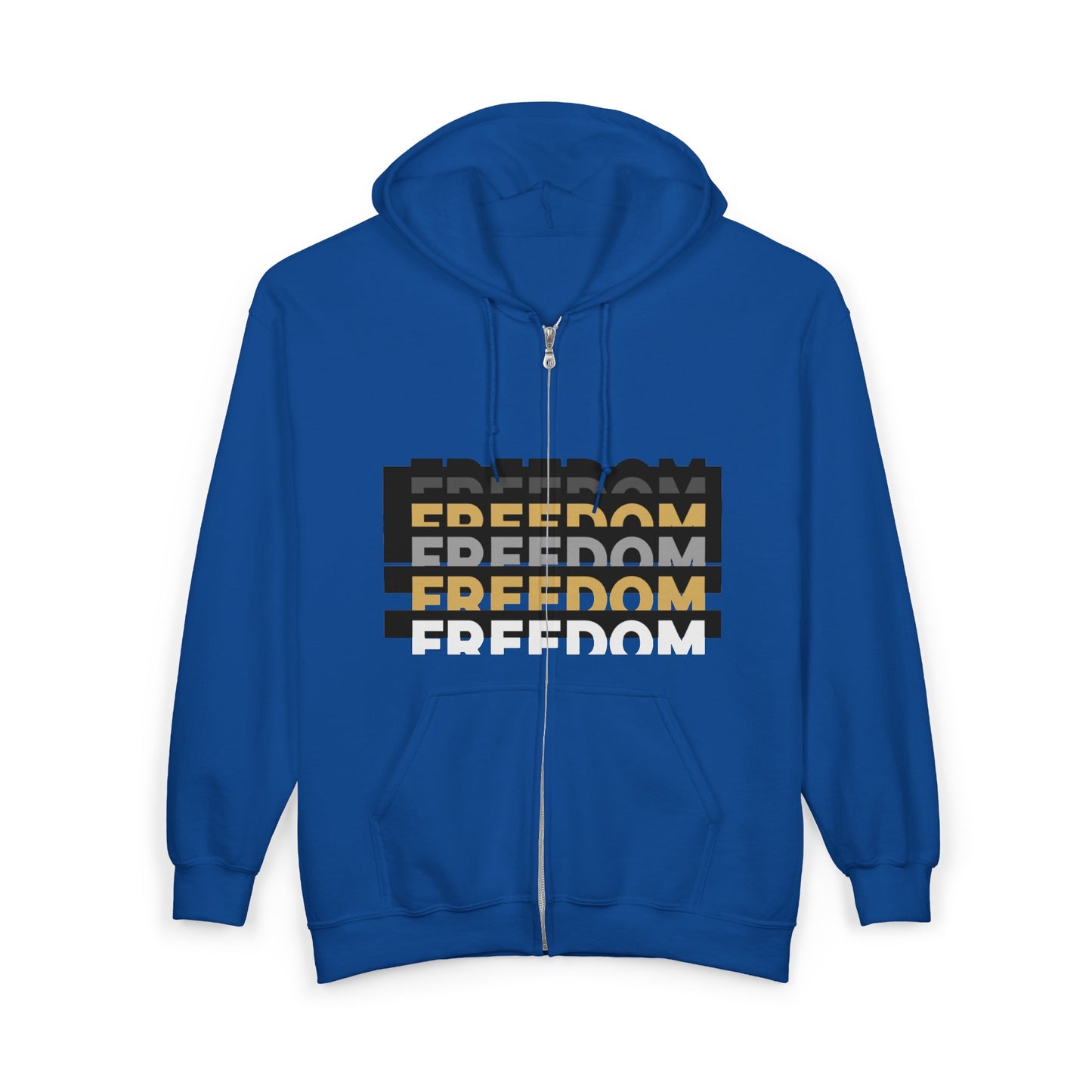 Freedom / Be Strong Zip Hoodie Zip Sweatshirt
