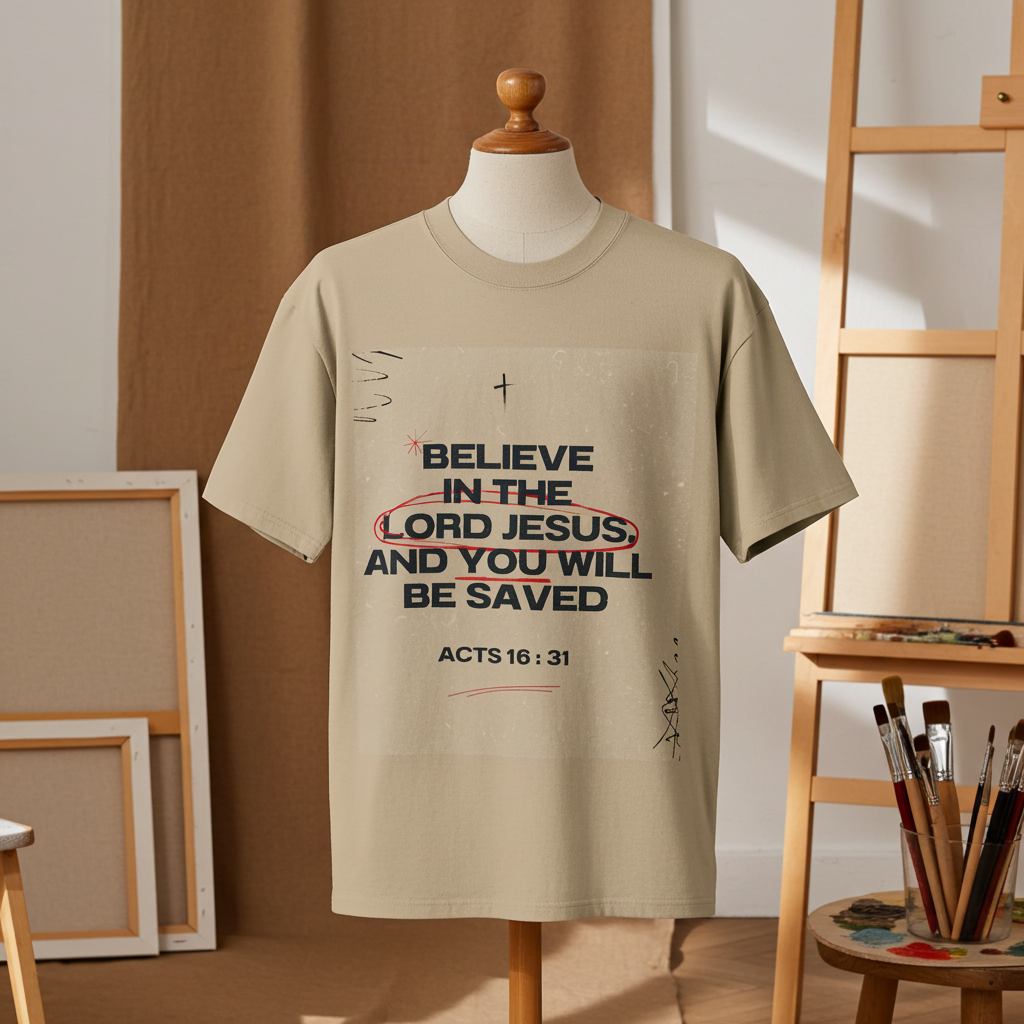 Believe in the Lord Jesus Tee Acts 16:31
