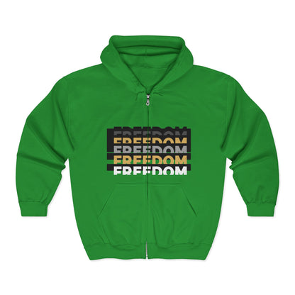 Freedom / Be Strong Zip Hoodie Zip Sweatshirt