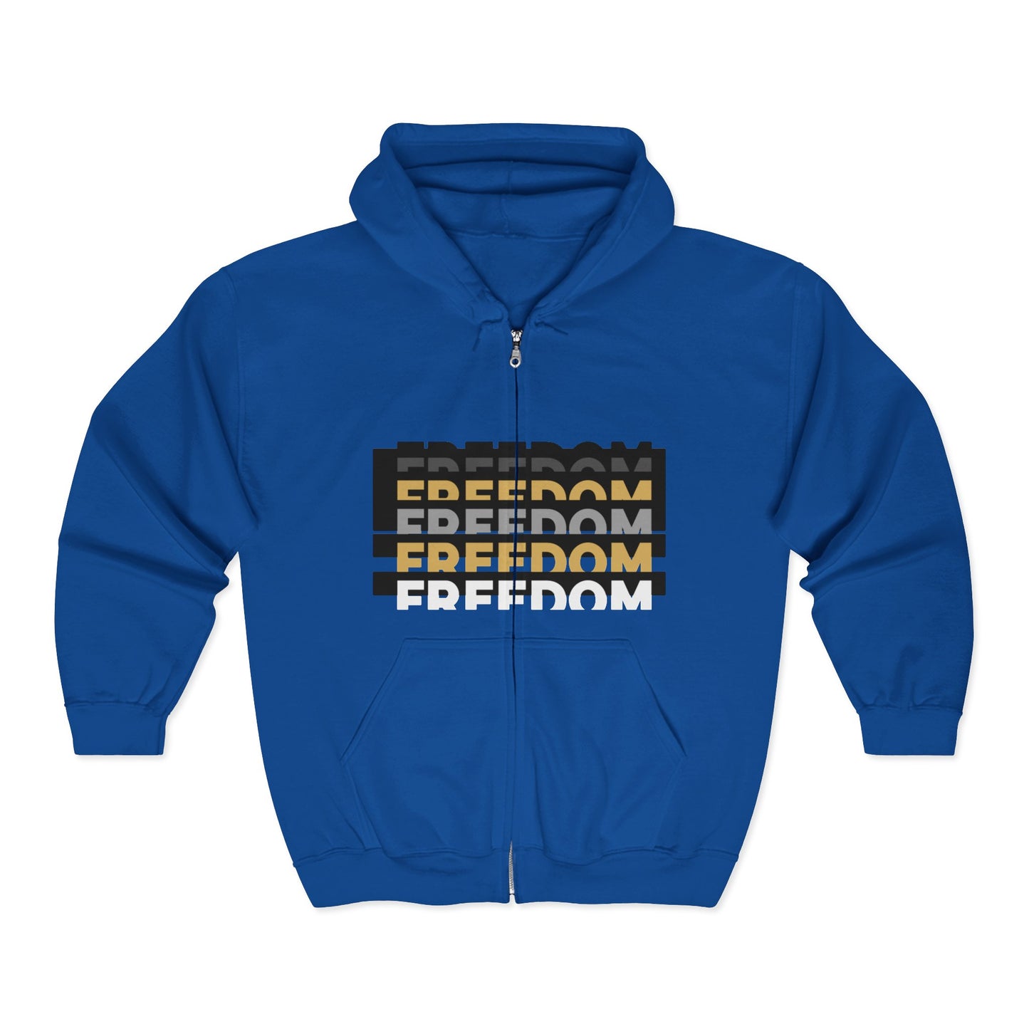 Freedom / Be Strong Zip Hoodie Zip Sweatshirt