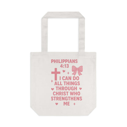 Philippians 4:13 Tote Bag