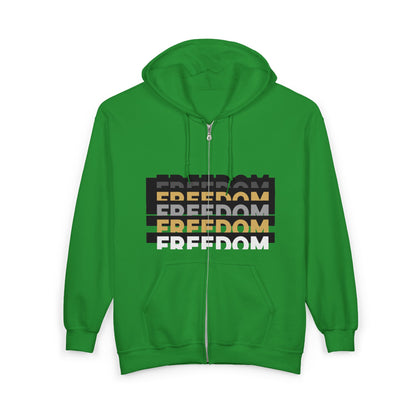 Freedom / Be Strong Zip Hoodie Zip Sweatshirt