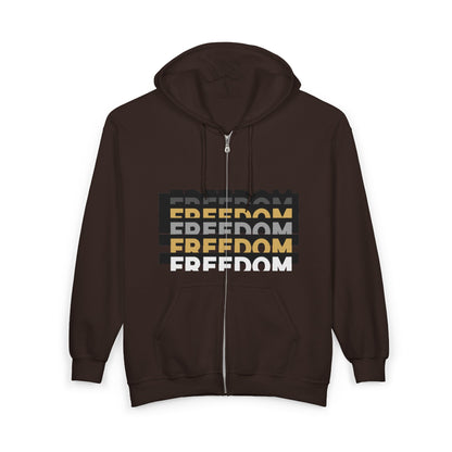 Freedom / Be Strong Zip Hoodie Zip Sweatshirt