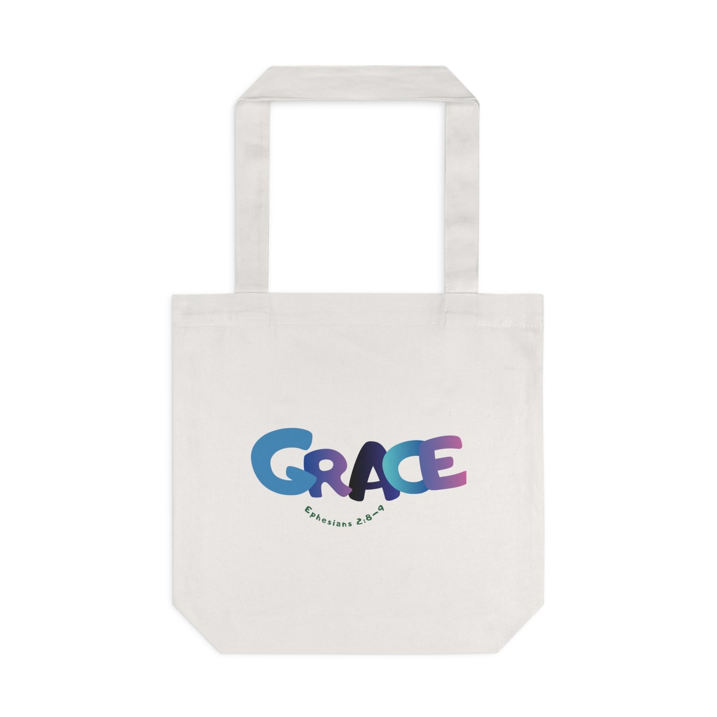 Grace Cotton Tote Bag  (Ephesians 2:8)