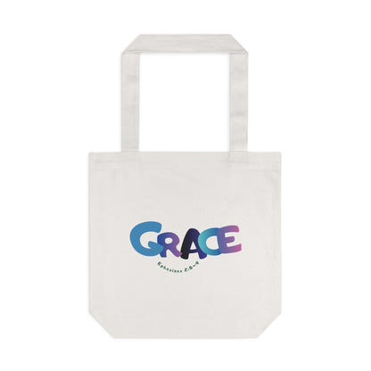 Grace Cotton Tote Bag  (Ephesians 2:8)