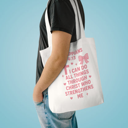Philippians 4:13 Tote Bag