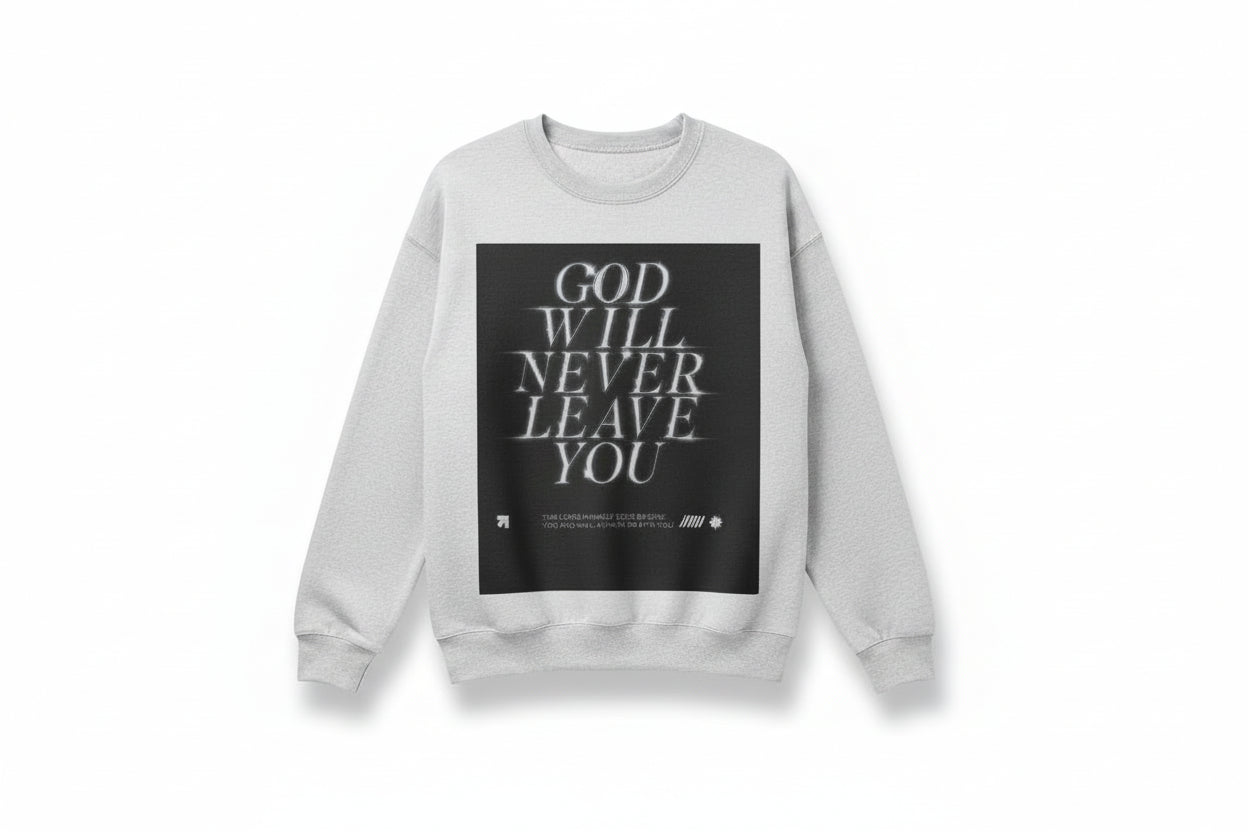 "God Will Never Leave You sweater
