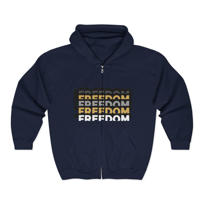 Freedom / Be Strong Zip Hoodie Zip Sweatshirt