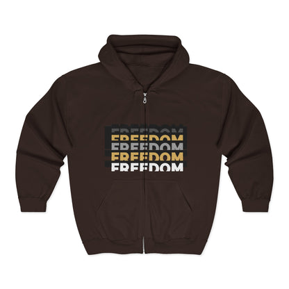 Freedom / Be Strong Zip Hoodie Zip Sweatshirt